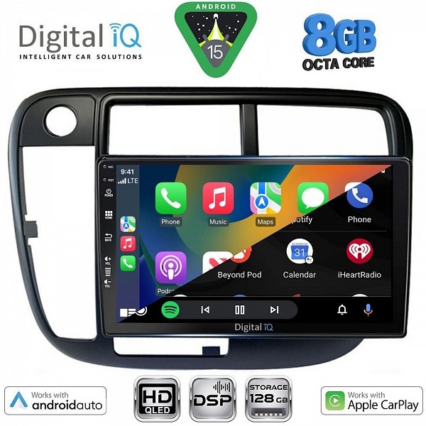 DIGITAL IQ BXF 7186_CPAA CLIMA (9inc) MULTIMEDIA TABLET for HONDA CIVIC mod. 1995-2001