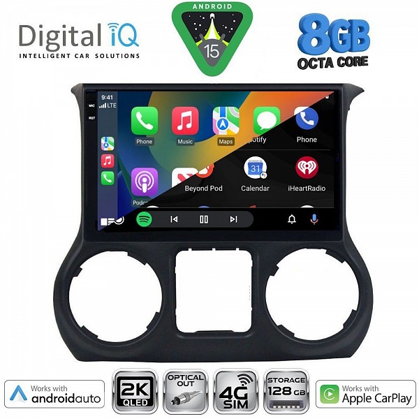 DIGITAL IQ BXK 20296_CPAA (10inc) MULTIMEDIA TABLET for JEEP WRANGLER  mod. 2014-2017