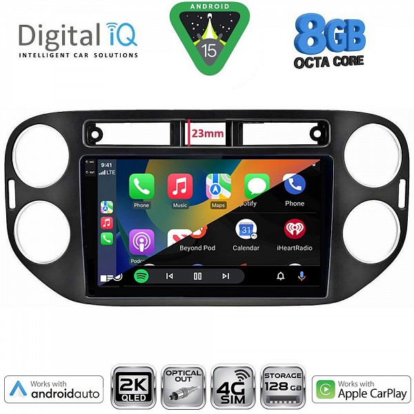 DIGITAL IQ BXK 20760BL_CPAA (9inc) MULTIMEDIA TABLET for VW TIGUAN mod. 2011-2016 (BLACK)