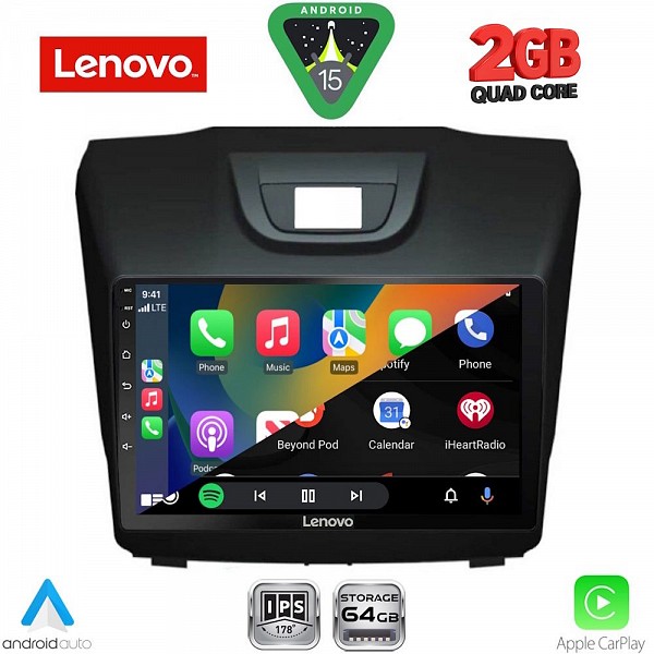Digital iQ LENOVO LVD 2255_CPA (9inc) MULTIMEDIA TABLET for ISUZU DMAX mod. 2012-2020