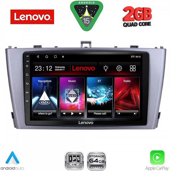 Digital iQ LENOVO LVD 2705SL_CPA (9inc) MULTIMEDIA TABLET for TOYOTA AVENSIS (T27) mod. 2009-2015 (SILVER)