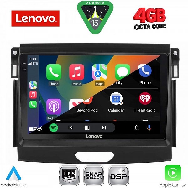 Digital iQ LENOVO SSV 9172_CPA (9inc) MULTIMEDIA TABLET for FORD RANGER mod. 2015-2018
