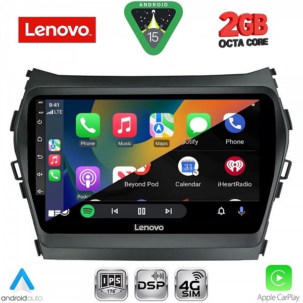 Digital iQ LENOVO LVF 5238_CPA (9inc) MULTIMEDIA TABLET for HYUNDAI IX45 mod. 2013-2017