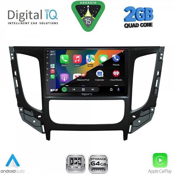 DIGITAL IQ RSD 1437_CPA CLIMA (9inc) MULTIMEDIA TABLET for MITSUBISHI L200 mod. 2015-2019  CLIMA