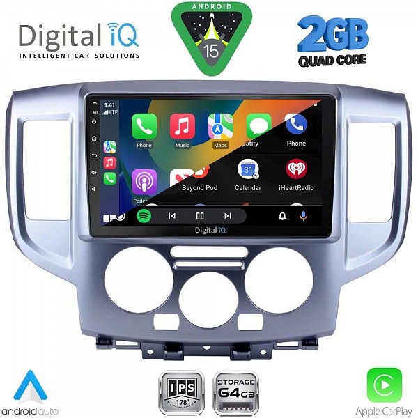 DIGITAL IQ RSD 1458SL_CPA (9inc) MULTIMEDIA TABLET for NISSAN NV200 mod. 2009-2020 (SILVER)
