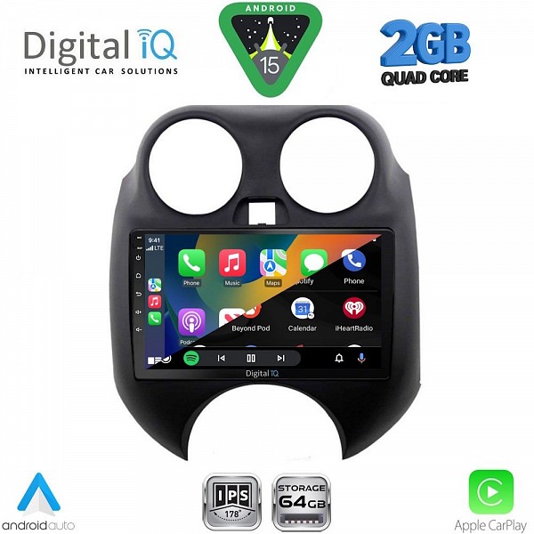 DIGITAL IQ RSD 1459_CPA (9inc) MULTIMEDIA TABLET for NISSAN MICRA mod. 2010-2014