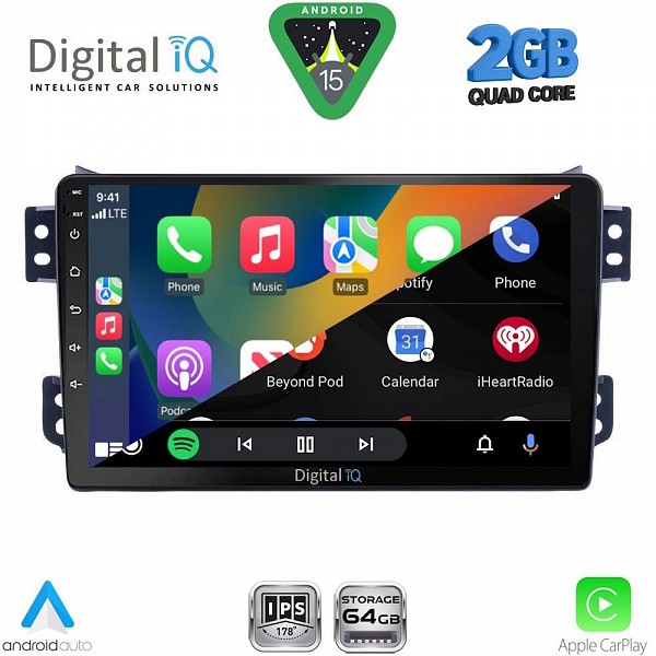 DIGITAL IQ RSD 1682_CPA (9inc) MULTIMEDIA TABLET for OPEL AGILA - SUZUKI SPLASH mod. 2008-2018