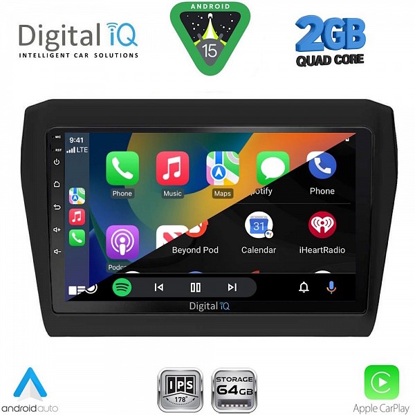 DIGITAL IQ RSD 1686_CPA (9inc) MULTIMEDIA TABLET for SUZUKI SWIFT mod. 2017-2026
