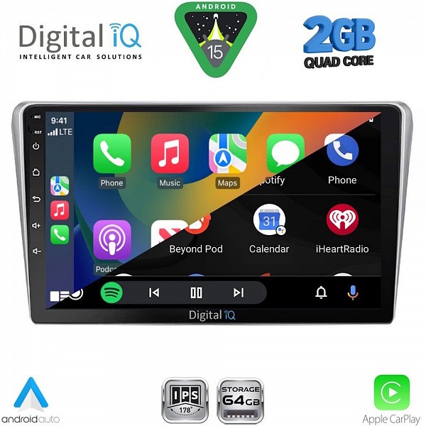 DIGITAL IQ RSD 1704SL_CPA (9inc) MULTIMEDIA TABLET for TOYOTA AVENSIS (T25) mod. 2003-2009 (SILVER)