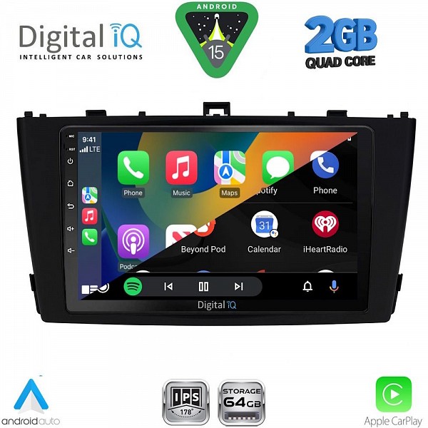 DIGITAL IQ RSD 1705BL_CPA (9inc) MULTIMEDIA TABLET for TOYOTA AVENSIS (T27) mod. 2009-2015 (BLACK)