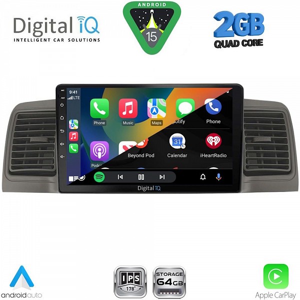 DIGITAL IQ RSD 1712GR_CPA (9inc) MULTIMEDIA TABLET for TOYOTA COROLLA mod. 2001-2006 (GREY)