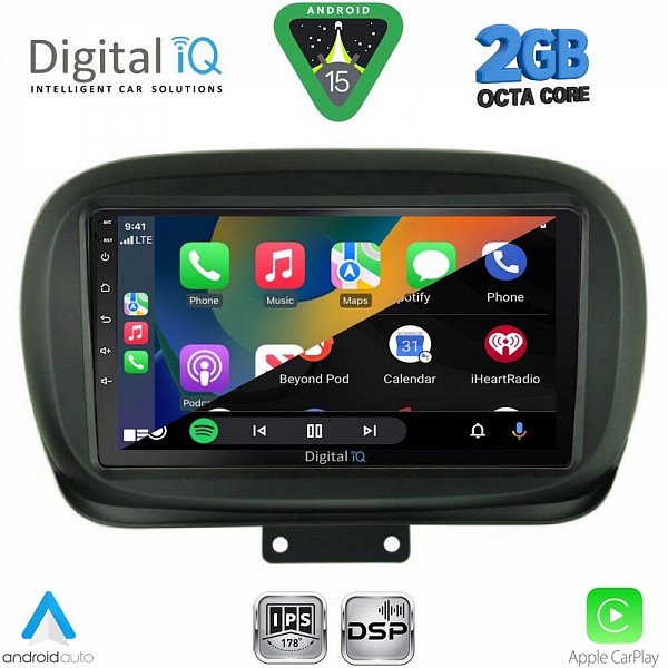 DIGITAL IQ RSF 4134_CPA (9inc) MULTIMEDIA TABLET for FIAT 500 mod. 2014-2024