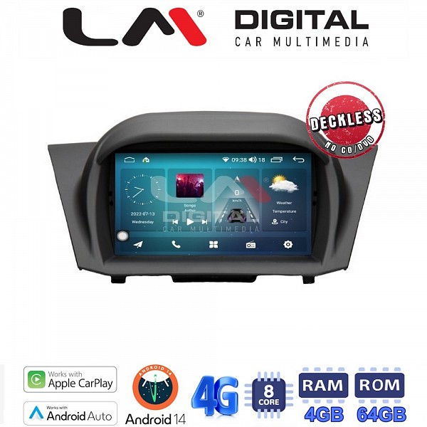 Electric Life OEM FIESTA 09 > 17 ANDROID 14 /8core/4+64GB /GPS/BT 2ADP /DVD/USB/SD/MIRRORLINK/3G