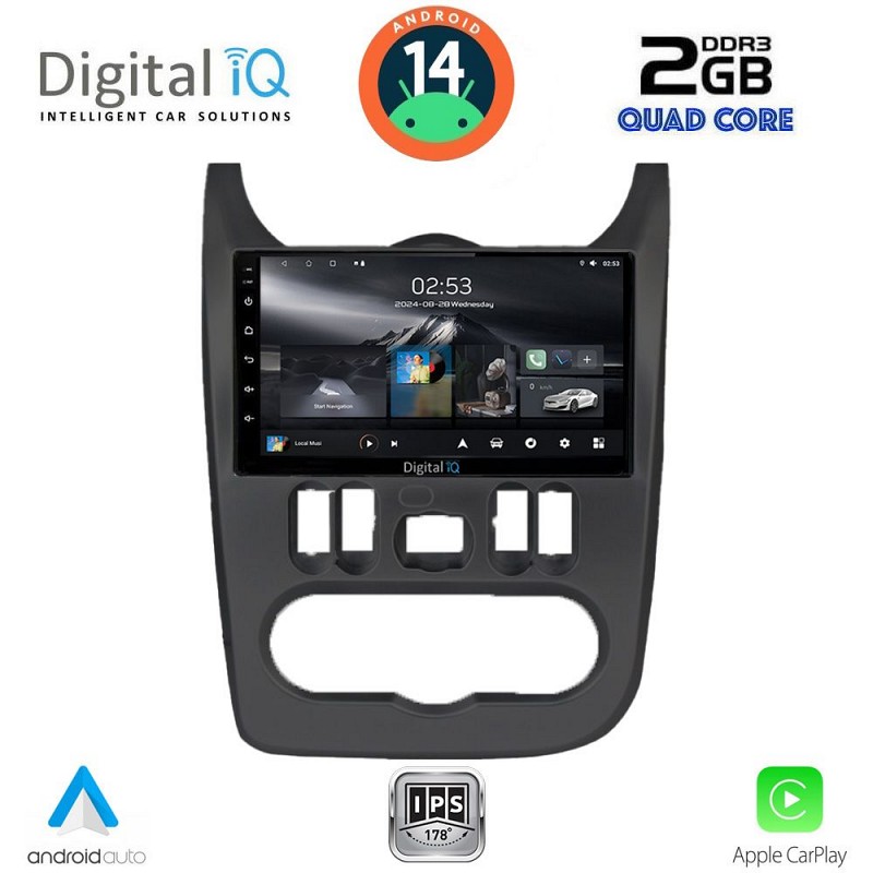 DIGITAL IQ RSB 1101BL_CPA (9inc) MULTIMEDIA TABLET for DACIA DUSTER ? LOGAN ? SANDERO mod. 2006-2012 (BLACK)