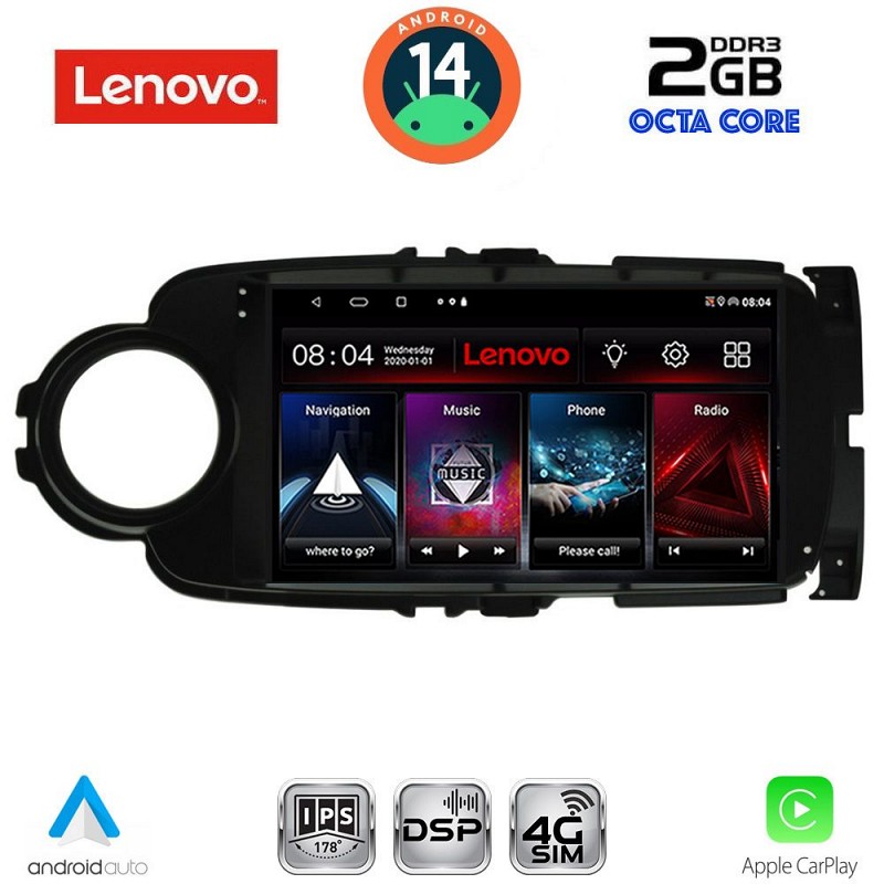 Digital iQ LENOVO LVF 5737BL_CPA (9inc) MULTIMEDIA TABLET for TOYOTA YARIS mod. 2011-2015 (BLACK)