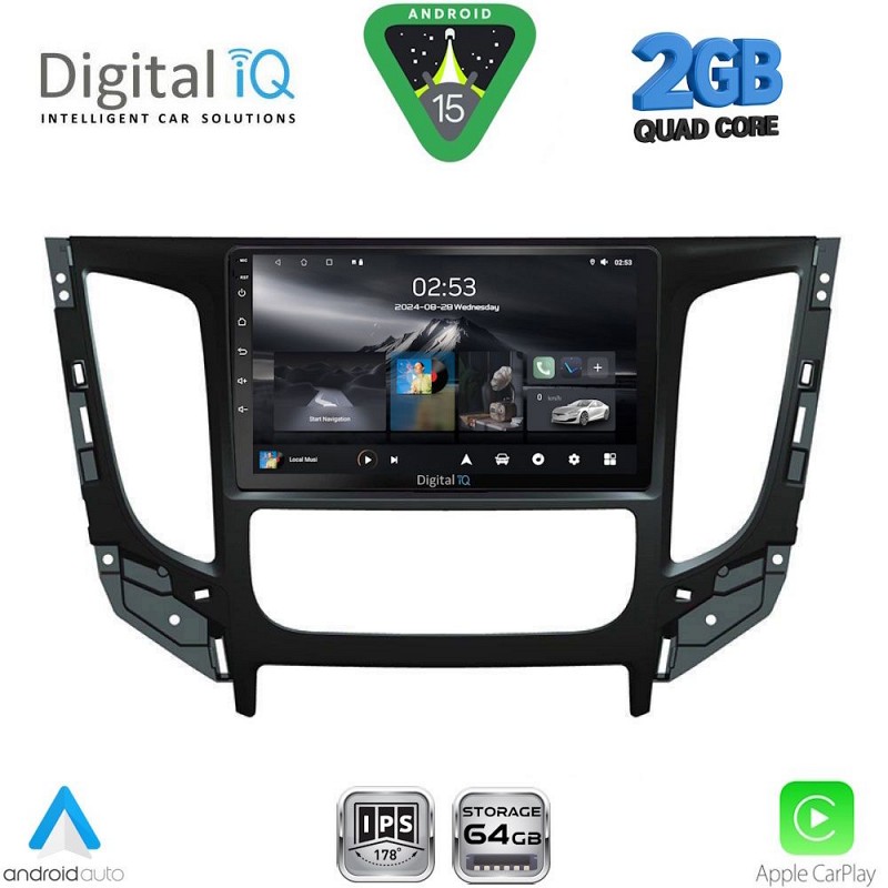 DIGITAL IQ RSD 1437_CPA CLIMA (9inc) MULTIMEDIA TABLET for MITSUBISHI L200 mod. 2015-2019  CLIMA
