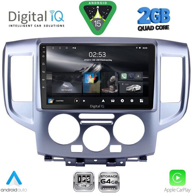 DIGITAL IQ RSD 1458SL_CPA (9inc) MULTIMEDIA TABLET for NISSAN NV200 mod. 2009-2020 (SILVER)