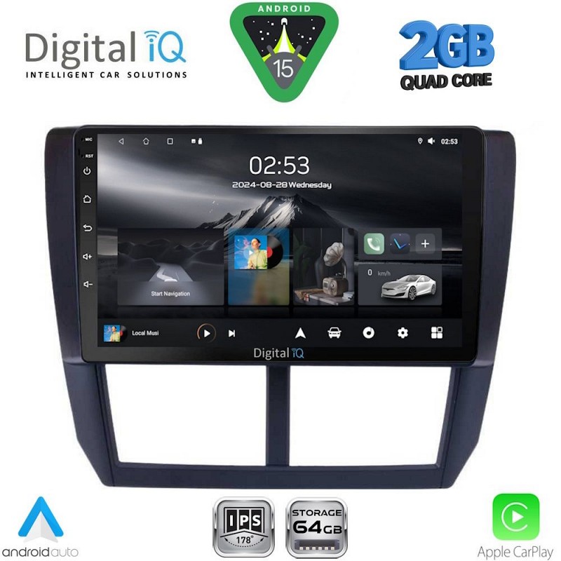 DIGITAL IQ RSD 1662_CPA (9inc) MULTIMEDIA TABLET for SUBARU FORESTER - IMPREZA - XV mod. 2008-2013