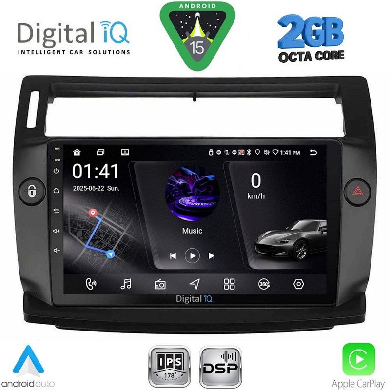 DIGITAL IQ RSF 4084BL_CPA (9inc) MULTIMEDIA TABLET for CITROEN C4  mod. 2004-2011 (BLACK)