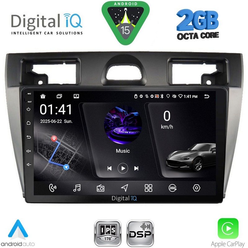 DIGITAL IQ RSF 4153SL_CPA (9inc) MULTIMEDIA TABLET for FORD FIESTA mod. 2005-2008 (SILVER)