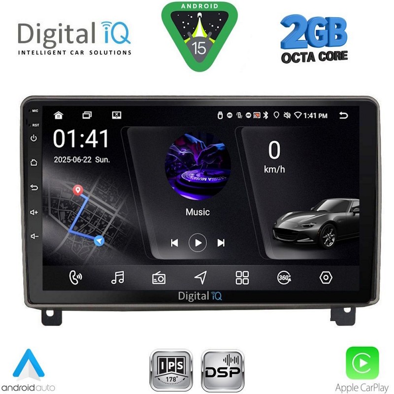 DIGITAL IQ RSF 4517_CPA (9inc) MULTIMEDIA TABLET for PEUGEOT 407 mod. 2004-2011