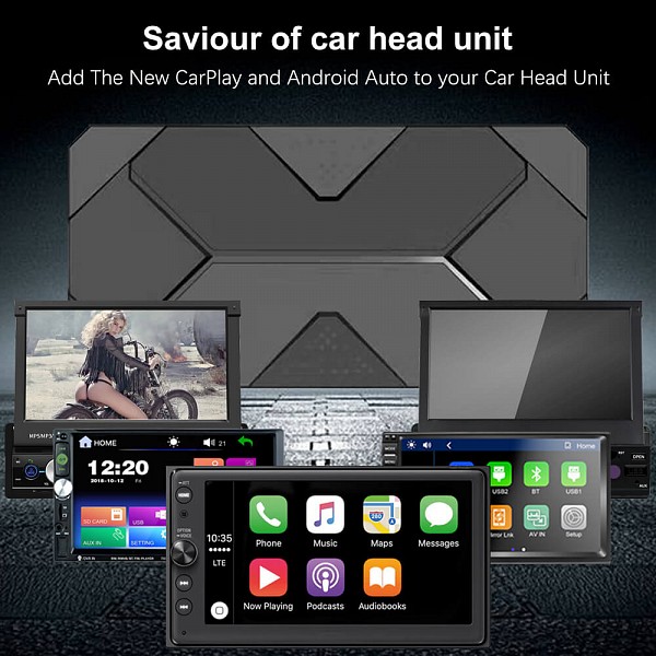 DIGITAL IQ CPAA_9000 Universal Wireless Apple CarPlay & Android Auto AV Box Via RCA