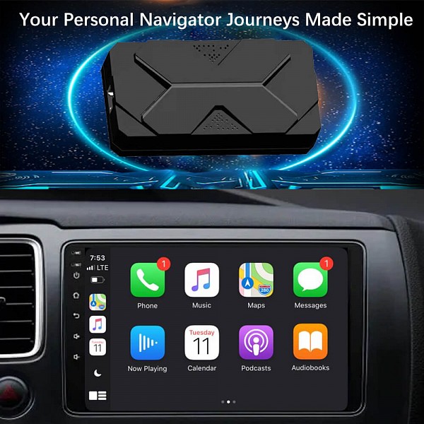 DIGITAL IQ CPAA_9000 Universal Wireless Apple CarPlay & Android Auto AV Box Via RCA