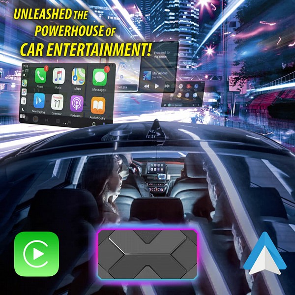 DIGITAL IQ CPAA_9000 Universal Wireless Apple CarPlay & Android Auto AV Box Via RCA