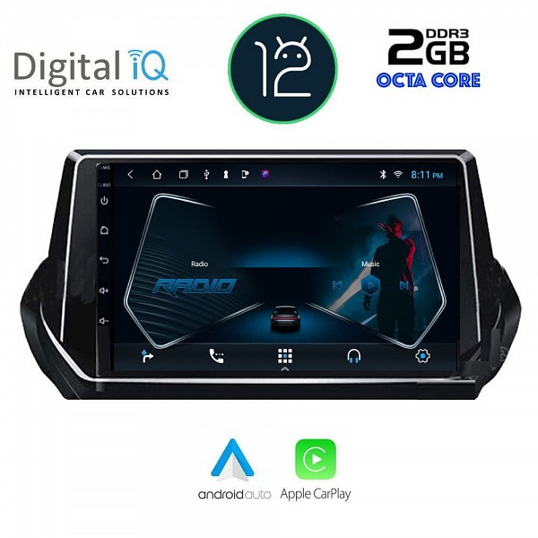 DIGITAL IQ RTC 5509_CPA (9inc) MULTIMEDIA TABLET OEM PEUGEOT 208 ? 2008 mod. 2021>