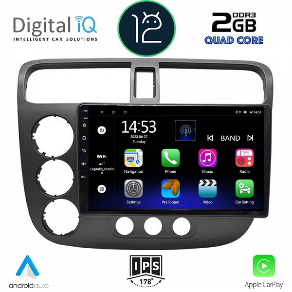 DIGITAL IQ RSB 2187_CPA (9inc) MULTIMEDIA TABLET OEM HONDA CIVIC 4D mod. 2001-2006