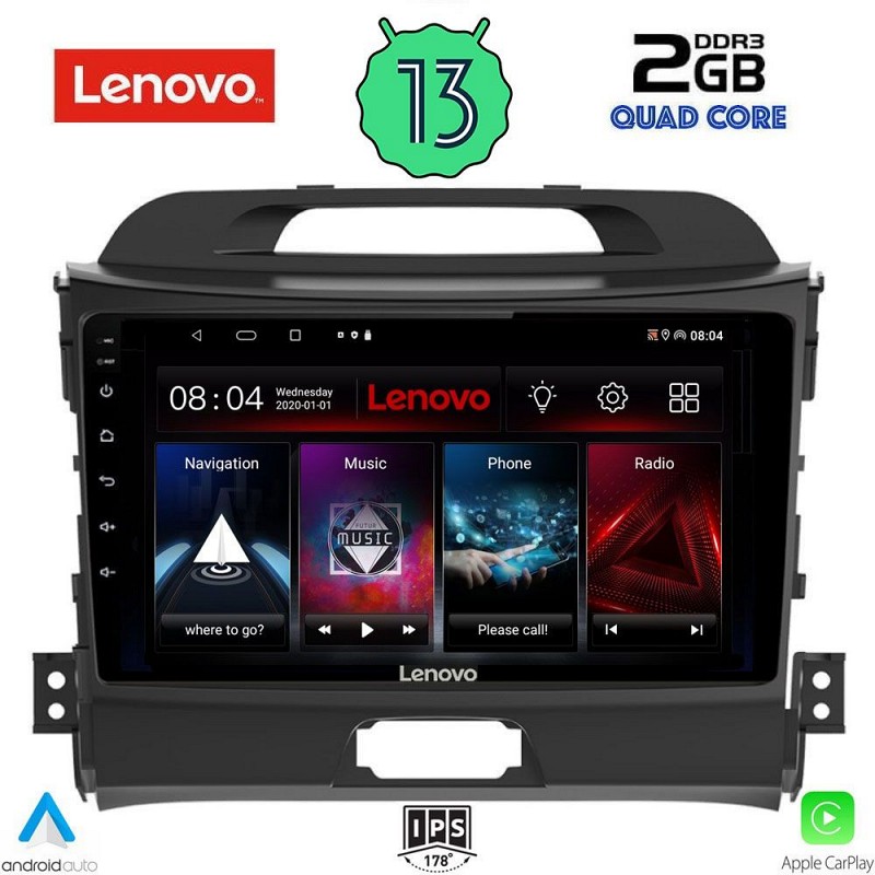 Digital iQ LENOVO LVD 4325_CPA (9inc) MULTIMEDIA TABLET OEM KIA SPORTAGE mod. 2010-2015
