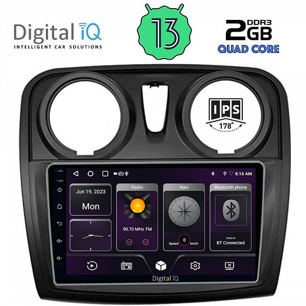 DIGITAL IQ BXB 1108_GPS (9inc) MULTIMEDIA TABLET OEM DACIA LOGAN ? SANDERO mod. 2012-2019