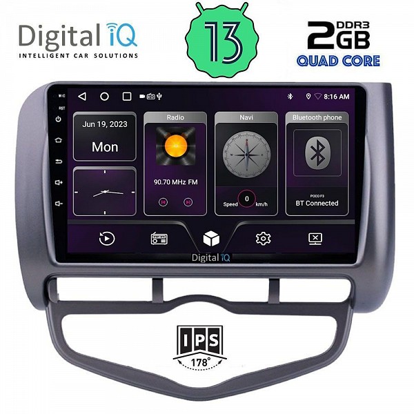 DIGITAL IQ BXB 1210_GPS CLIMA (9inc) MULTIMEDIA TABLET OEM HONDA JAZZ mod. 2002-2008
