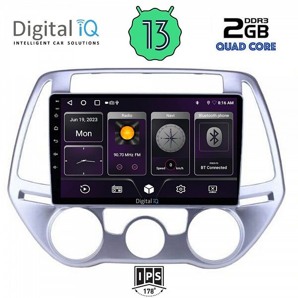 DIGITAL IQ BXB 1227_GPS A/C (9inc) MULTIMEDIA TABLET OEM HYUNDAI i20 mod. 2008-2012