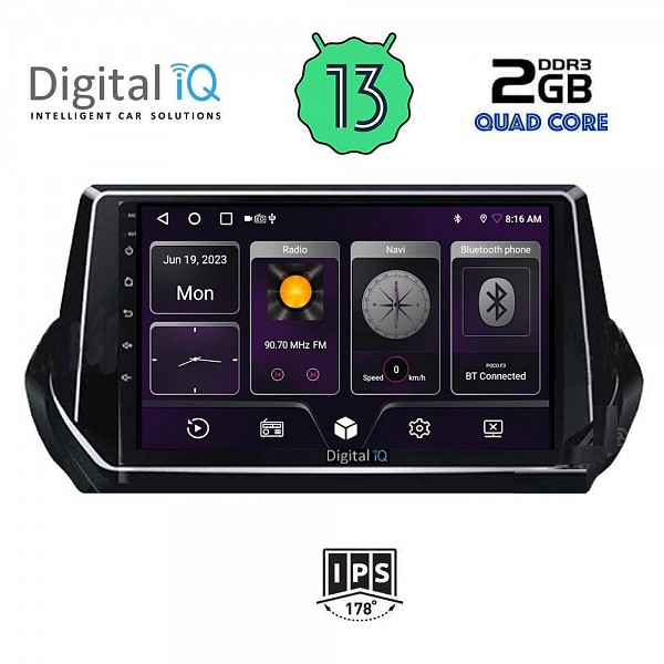 DIGITAL IQ BXB 1509_GPS (9inc) MULTIMEDIA TABLET OEM PEUGEOT 208 - 2008 mod. 2021>