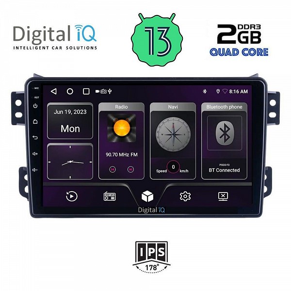 DIGITAL IQ BXB 1682_GPS (9inc) MULTIMEDIA TABLET OEM OPEL AGILA - SUZUKI SPLASH mod. 2008>