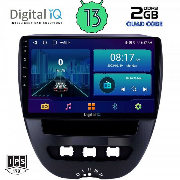 DIGITAL IQ BXB 1707_GPS (10inc) MULTIMEDIA TABLET OEM CITROEN C1-PEUGEOT 107-TOYOTA AYGO mod. 2005-2014