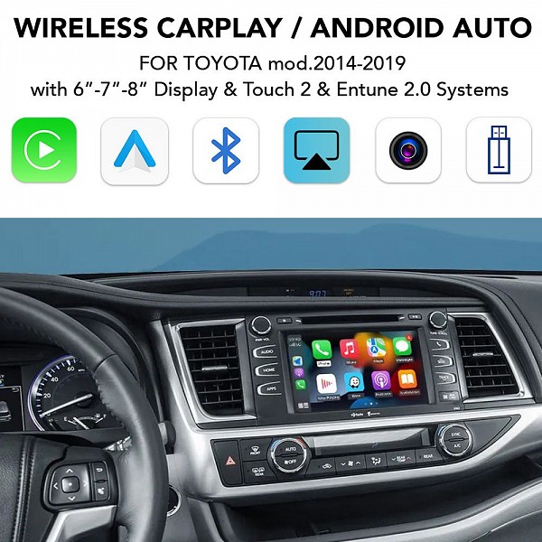DIGITAL IQ T 280 CPAA (CARPLAY / ANDROID AUTO BOX for TOYOTA mod.2014-2019 with Touch 2 & Entune 2 System)
