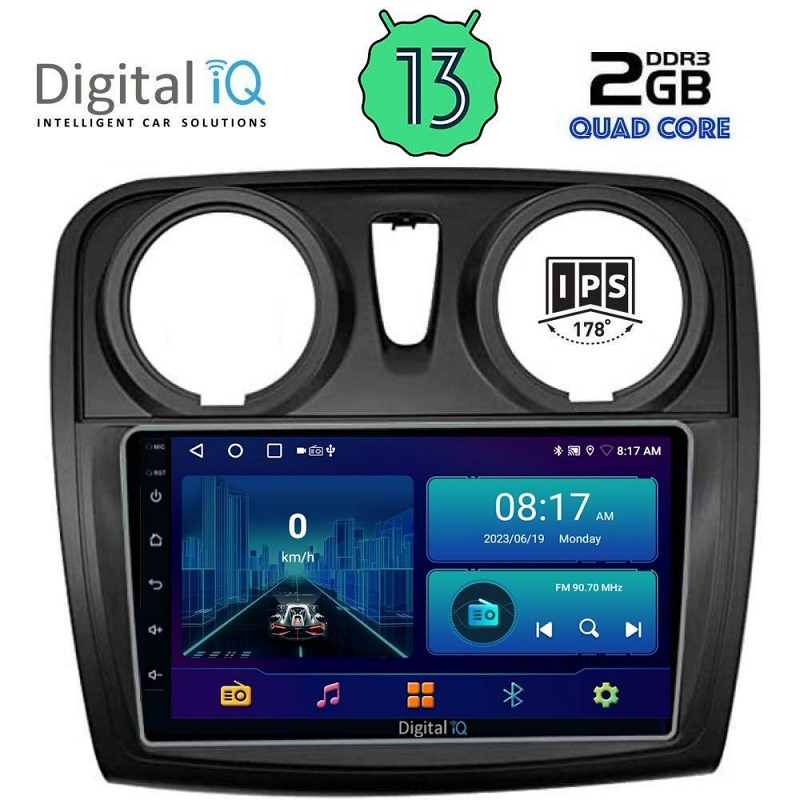 DIGITAL IQ BXB 1108_GPS (9inc) MULTIMEDIA TABLET OEM DACIA LOGAN ? SANDERO mod. 2012-2019