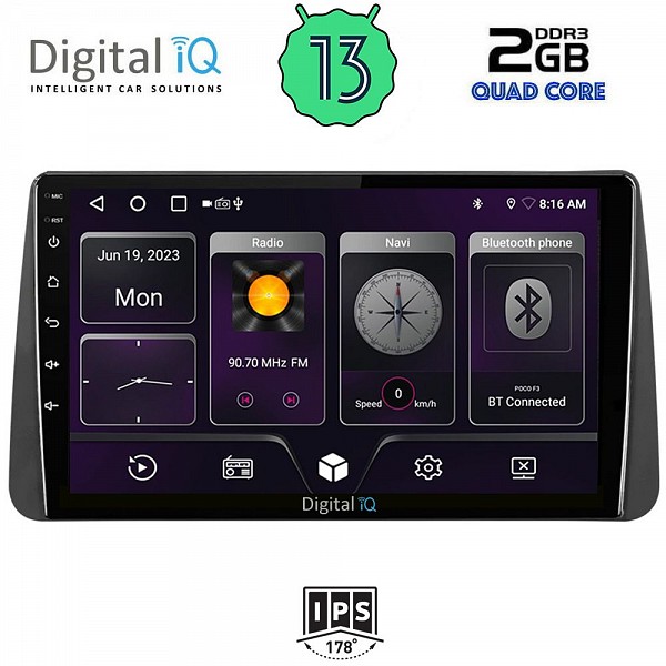DIGITAL IQ BXB 1149_GPS DASH (9inc) MULTIMEDIA TABLET OEM FIAT TIPO mod. 2018-2023