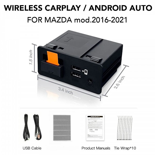 DIGITAL IQ MZ 252 CPAA (CARPLAY / ANDROID AUTO OEM Upgrade for MAZDA mod. 2016-2021)