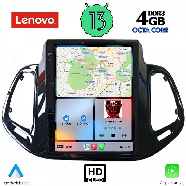 Digital iQ LENOVO SSX 9878_CPA TESLA STYLE OEM JEEP COMPASS mod. 2017-2020