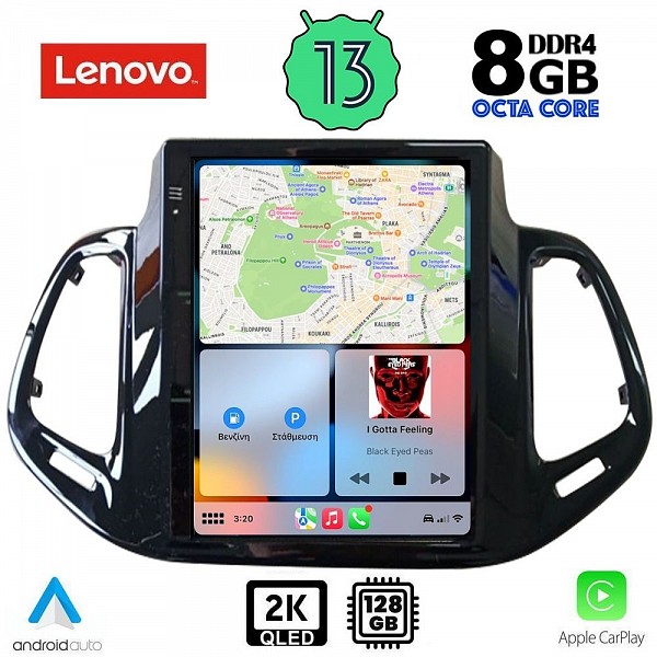 Digital iQ LENOVO SSW 10878_CPA TESLA STYLE OEM JEEP COMPASS mod. 2017-2020