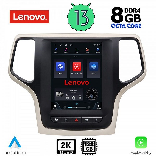 Digital iQ LENOVO SSW 10983_CPA TESLA STYLE OEM JEEP GRAND CHEROKEE mod. 2014-2019