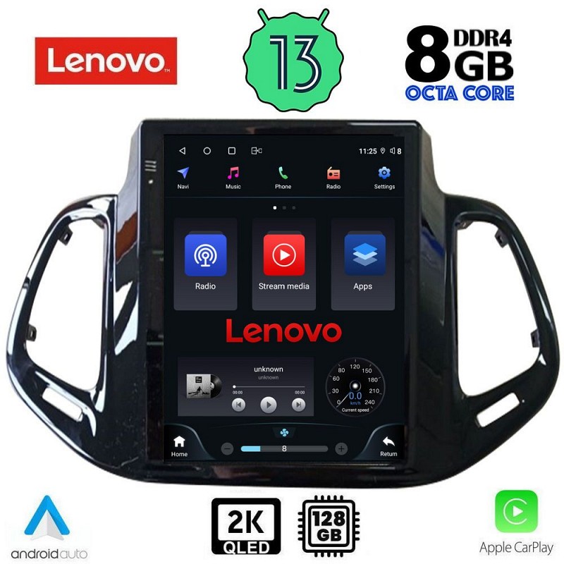 Digital iQ LENOVO SSW 10878_CPA TESLA STYLE OEM JEEP COMPASS mod. 2017-2020
