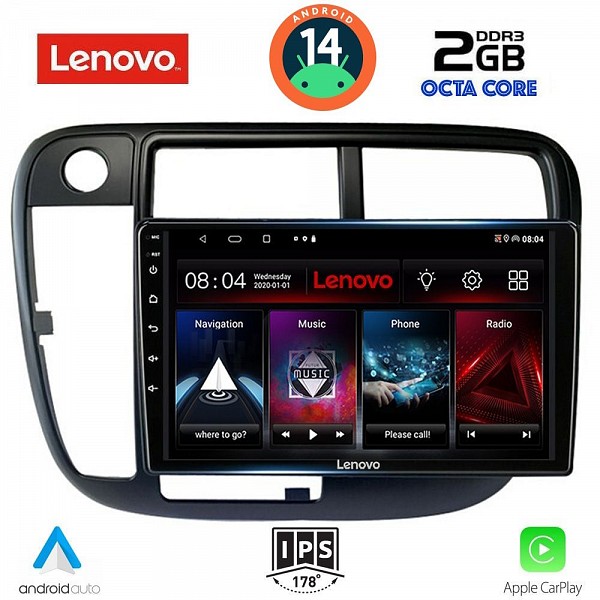 Digital iQ LENOVO LVF 5186_CPA CLIMA (9inc) MULTIMEDIA TABLET for HONDA CIVIC mod. 1995-2001