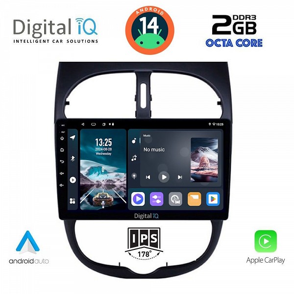 DIGITAL IQ RTG 4506_CPA (9inc) MULTIMEDIA TABLET for PEUGEOT 206 mod. 1998-2006