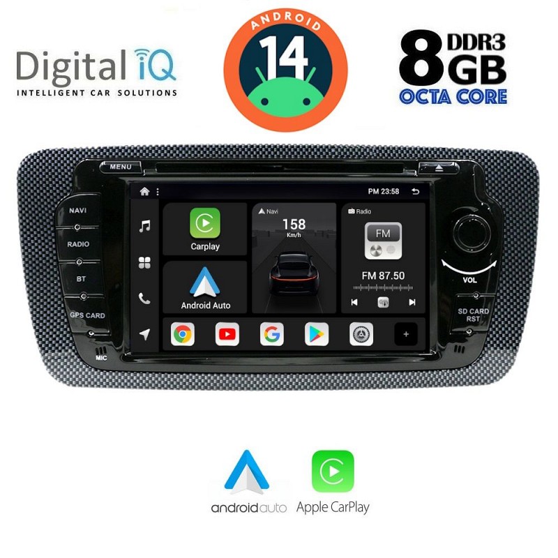 DIGITAL IQ BXF 747_CPAA (7 DVD) MULTIMEDIA for SEAT IBIZA mod. 2008-2015