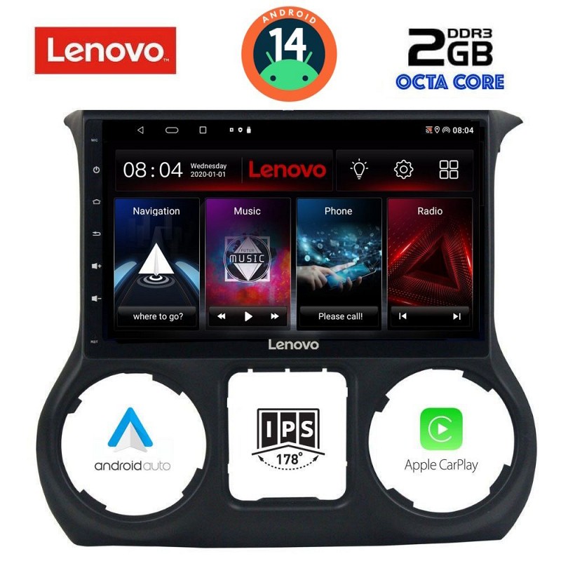 Digital iQ LENOVO LVF 5296_CPA (10inc) MULTIMEDIA TABLET for JEEP WRANGLER  mod. 2014-2017