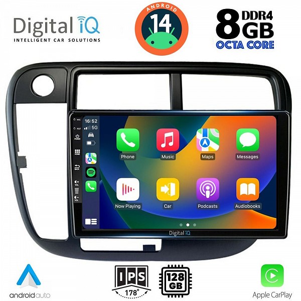 DIGITAL IQ BXF 7186_CPAA CLIMA (9inc) MULTIMEDIA TABLET for HONDA CIVIC mod. 1995-2001